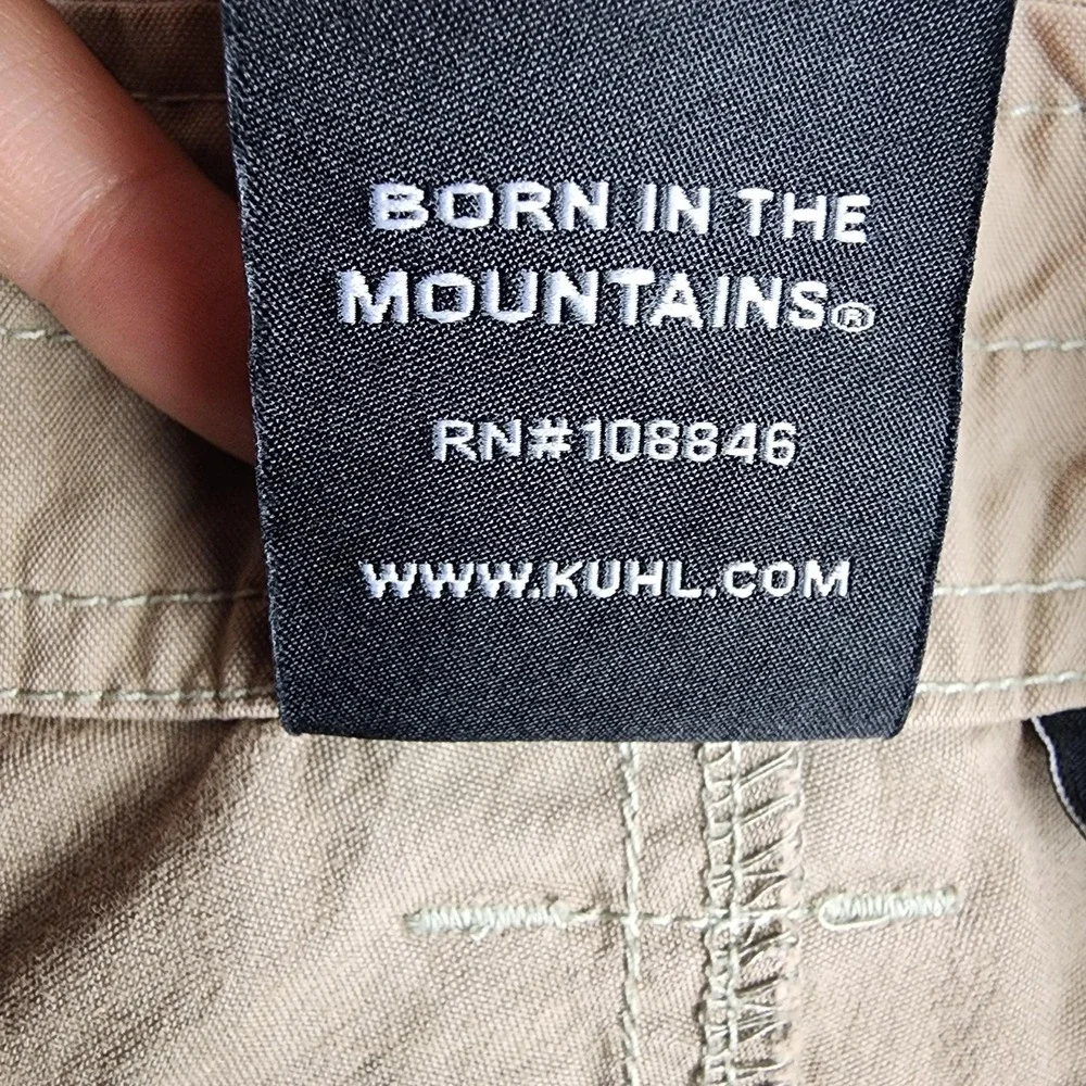 Kuhl Pants Womens 10 Beige Khaki Outdoor Hiking Travel Stretch Patina Dye